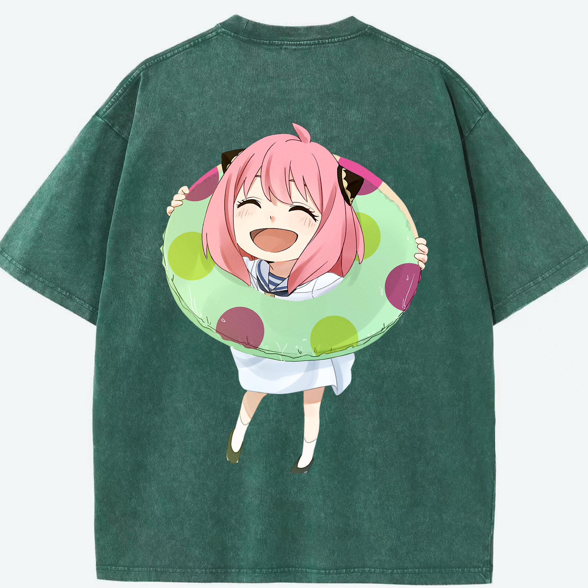 （画像用） SPY×FAMILY间谍家家酒 綿100% ヴィンテージ風 半袖Tシャツ（背面プリント）